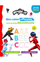 Miraculous - mon cahier effaçable - j'écris les lettres majuscules (3-6 ans)