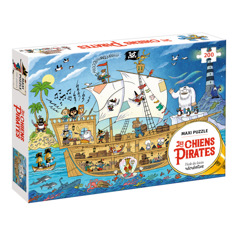 Maxi puzzle Les Chiens Pirates (200 pièces) -  Spiessert Rudy, clémentine Mélois, Rudy Spiessert, clémentine Mélois, Rudy Spiessert - EDL