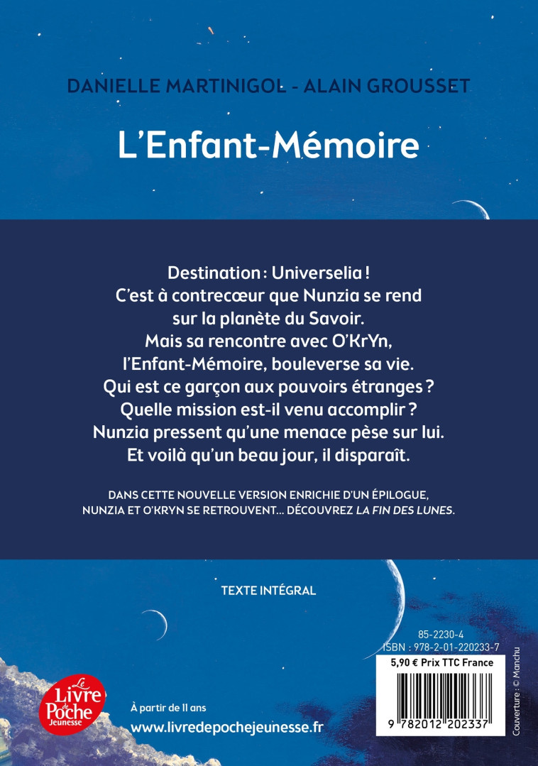 L'enfant-mémoire - Danielle Martinigol, Alain Grousset - POCHE JEUNESSE
