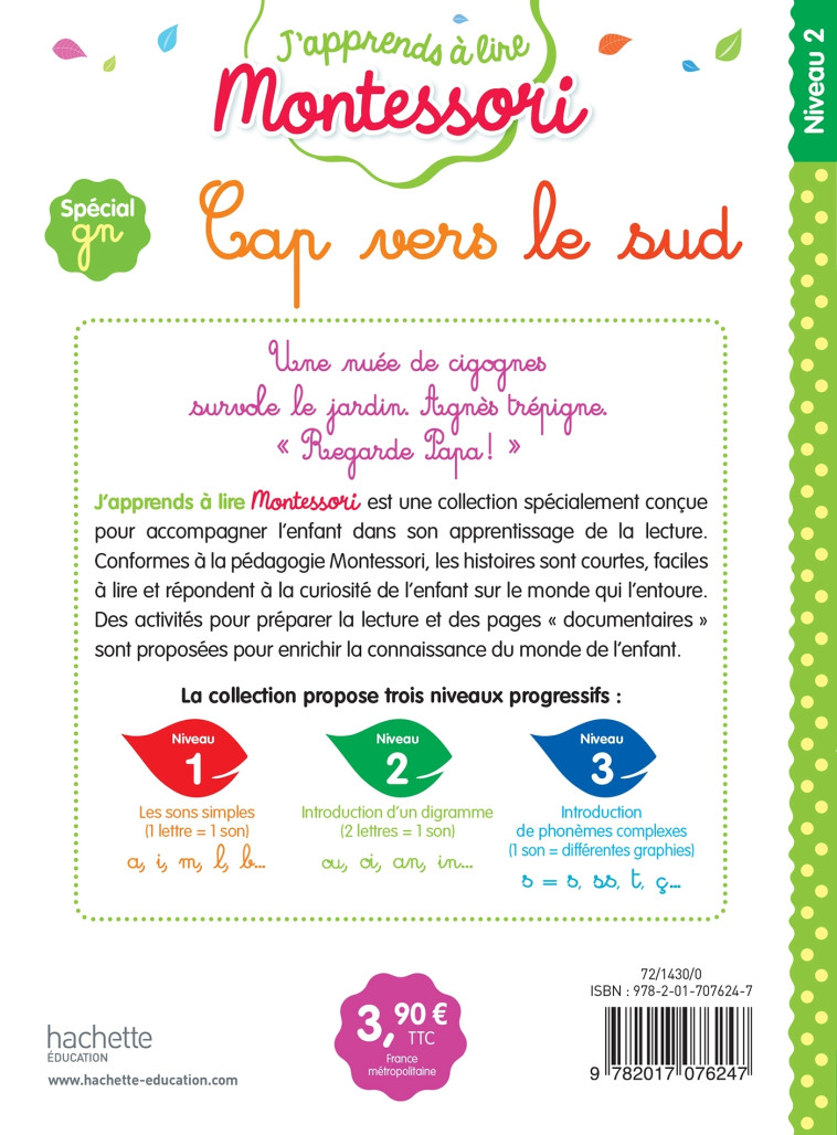 Cap vers le Sud, niveau 2 - J'apprends à lire Montessori - Charlotte Jouenne, Gwenaëlle Doumont, Charlotte Leroy-Jouenne - HACHETTE EDUC