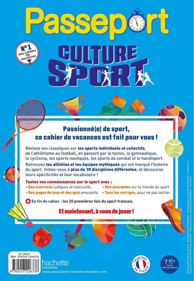 Passeport Adultes - Spécial Culture Sport - Cahier de vacances 2025 - Sandra Lebrun, Loïc Audrain, Étienne Bonamy, Étienne Bonamy - HACHETTE EDUC
