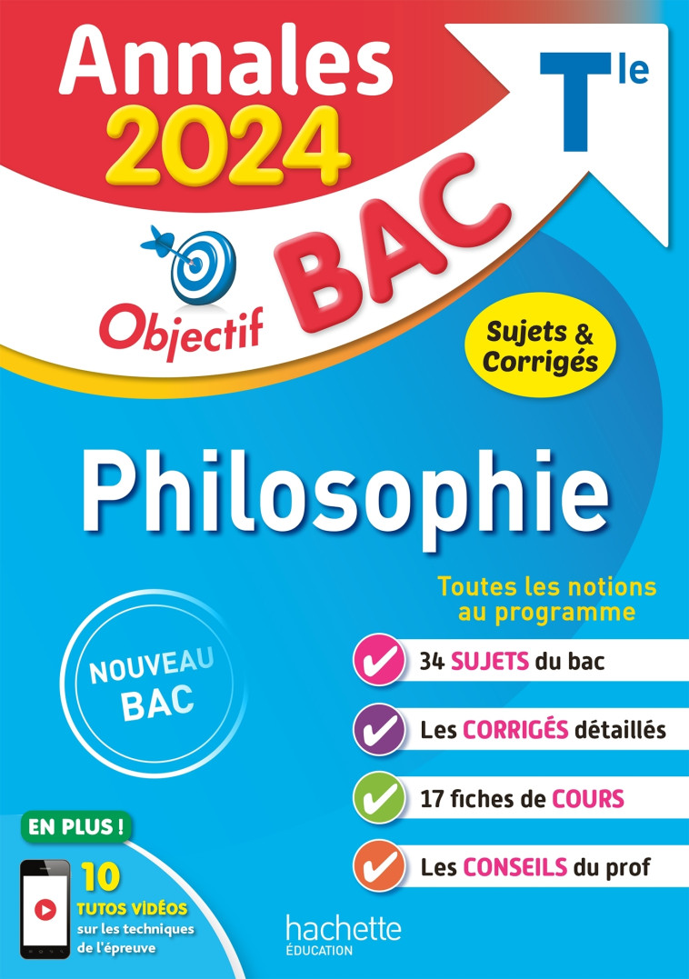 Annales Objectif BAC 2024 - Philosophie - Yohann Durand, Nathalie Nieuviarts - HACHETTE EDUC