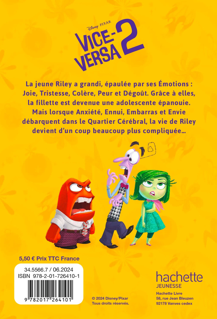 VICE-VERSA 2 - L'Histoire du film - Disney Pixar - XXX - DISNEY HACHETTE