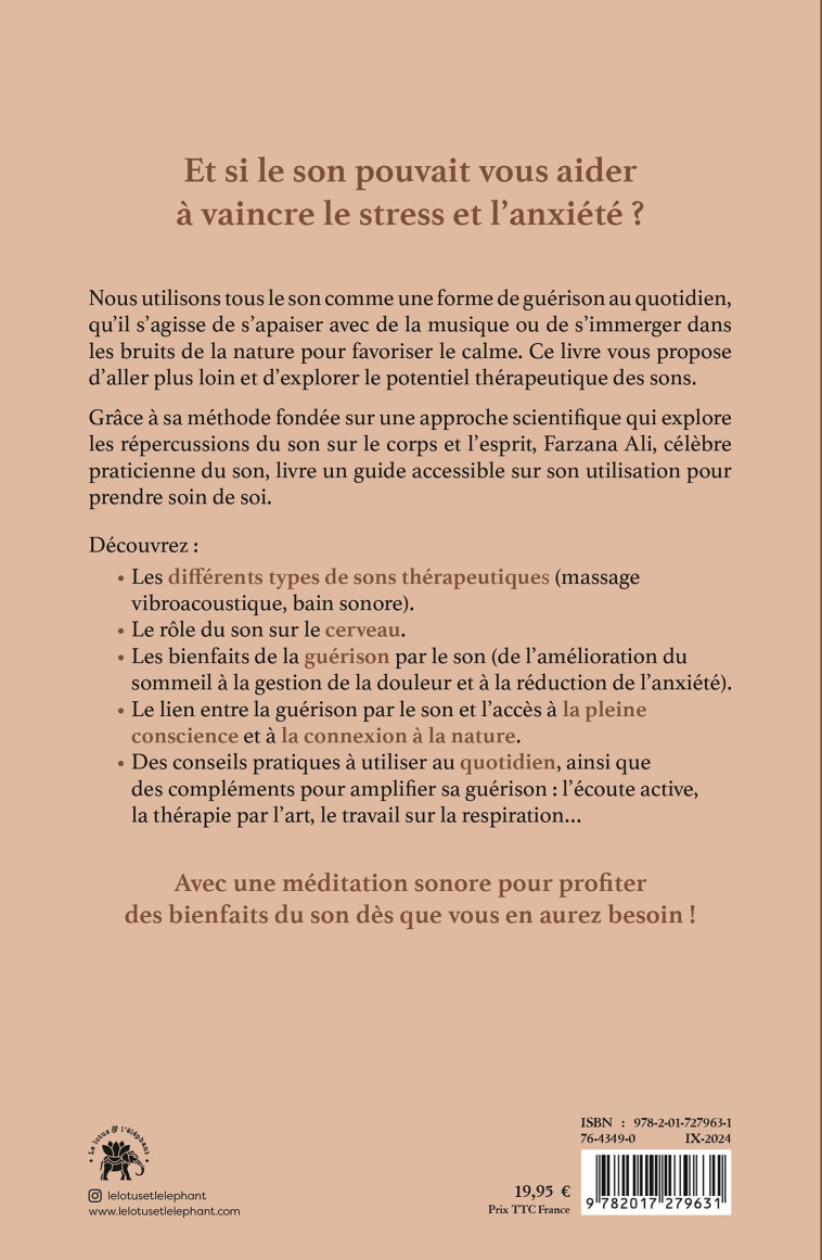 Les bienfaits de la sonothérapie - Farzana Ali - LOTUS ELEPHANT