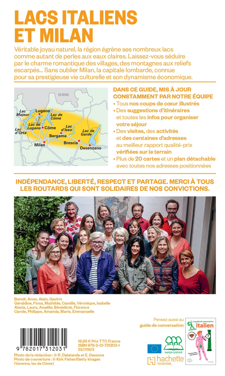 Guide du Routard Lacs Italiens et Milan 2025/26 -  ,   - HACHETTE TOURI