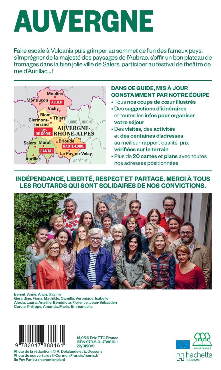 Guide du Routard Auvergne 2024/25 -  ,   - HACHETTE TOURI
