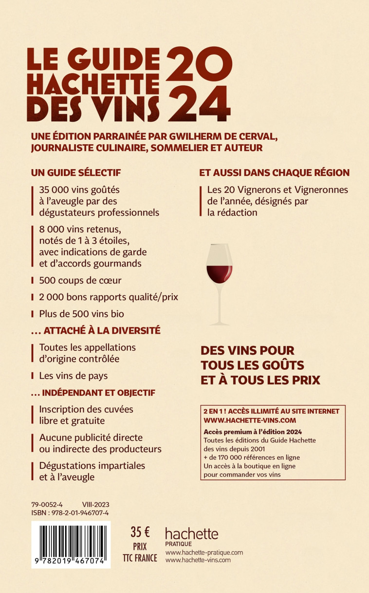 Le Guide Hachette des Vins 2024 - XXX - HACHETTE PRAT