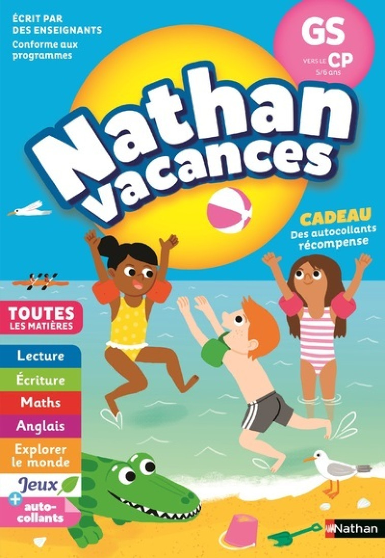 Cahier de Vacances Maternelle GS vers CP 5/6 ans - Christelle Chambon, Sandrine Guillore-Chotard, Christelle Chambon, Sandrine Guillore-Chotard - NATHAN