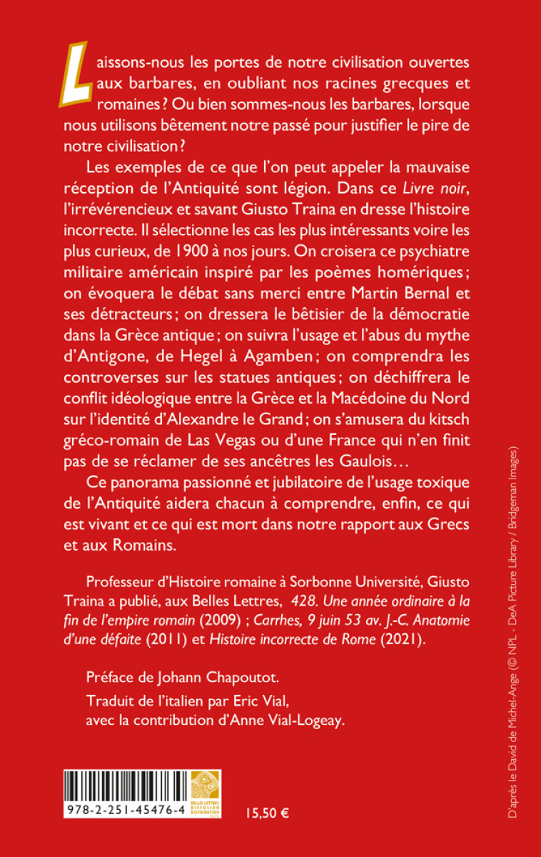 Le livre noir des Classiques - Giusto Traina, Johann Chapoutot, Anne Vial-Logeay, Éric Vial - BELLES LETTRES