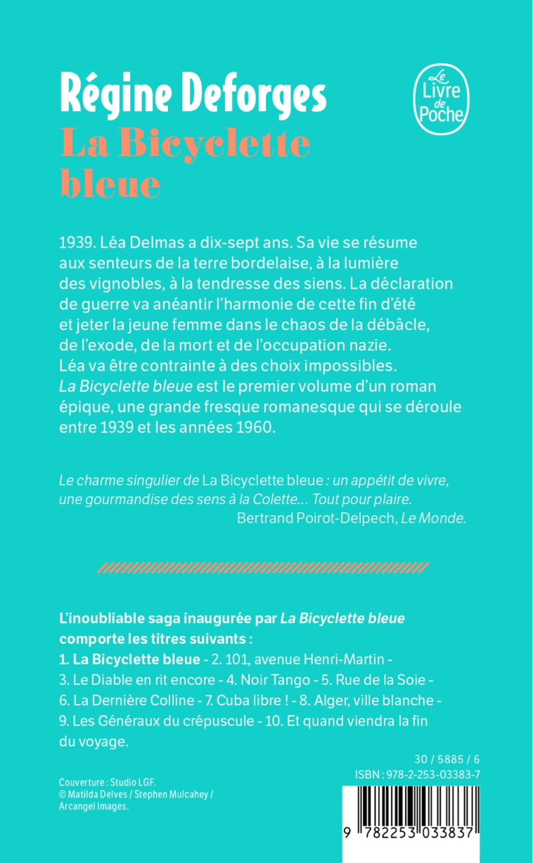 La Bicyclette bleue (La Bicyclette bleue, Tome 1) - Régine Deforges - LGF