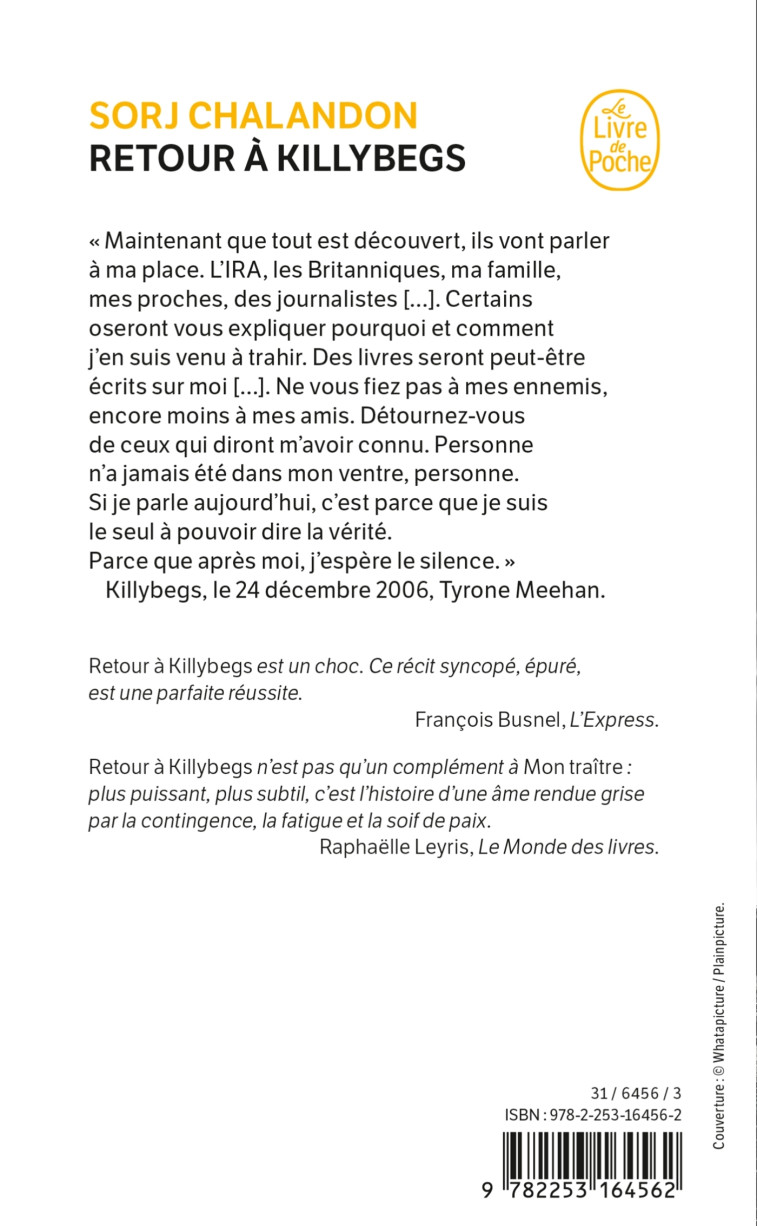 Retour à Killybegs - Sorj Chalandon - LGF