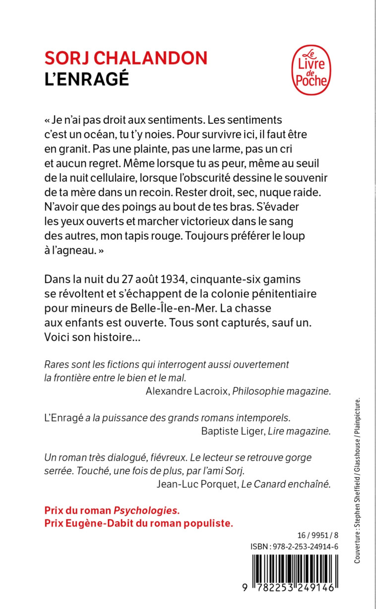 L'Enragé - Sorj Chalandon, Sorj Chalandon - LGF