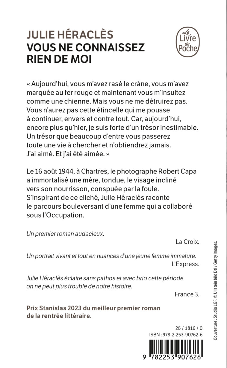 Vous ne connaissez rien de moi - Julie Héraclès, Julie Héraclès - LGF