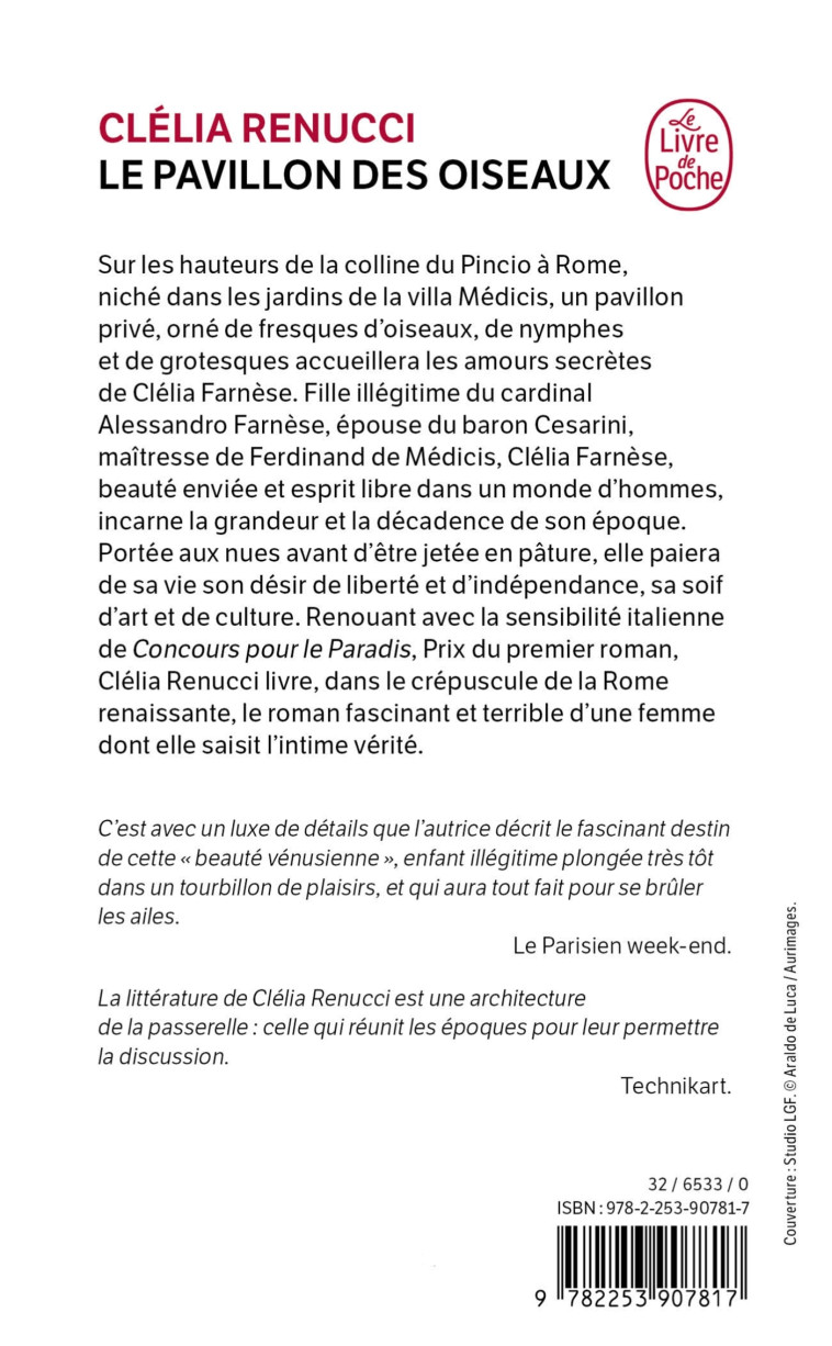 Le Pavillon des oiseaux - Clélia Renucci, Clélia Renucci - LGF