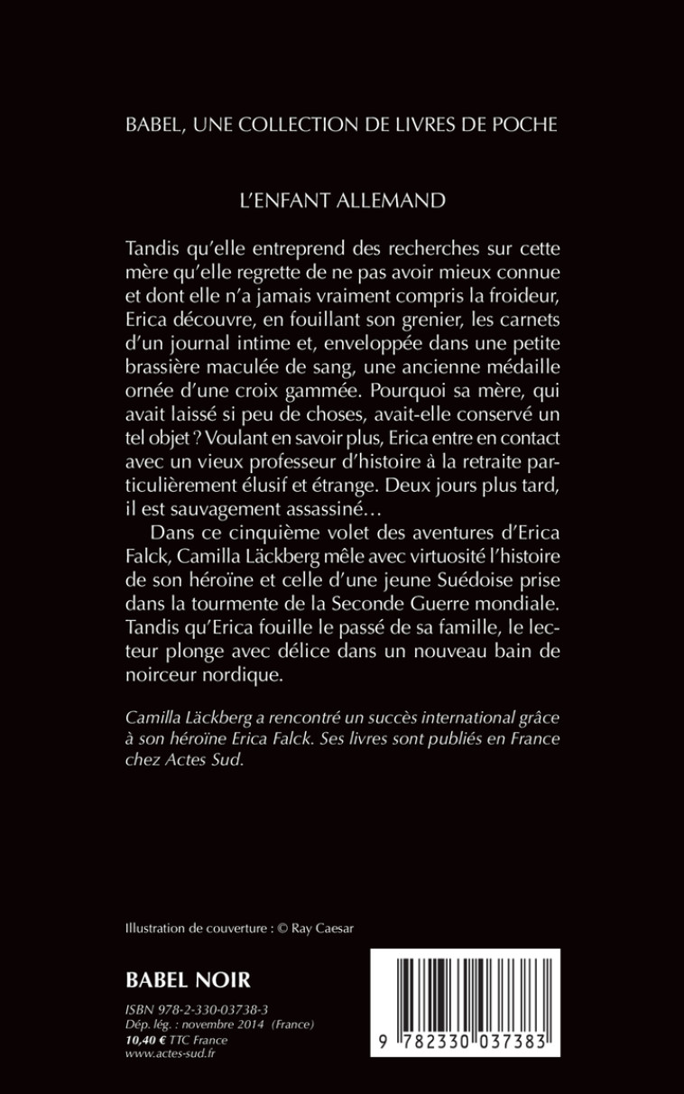 L'Enfant allemand - Camilla Läckberg, Lena Grumbach, Camilla Läckberg, Lena Grumbach - ACTES SUD