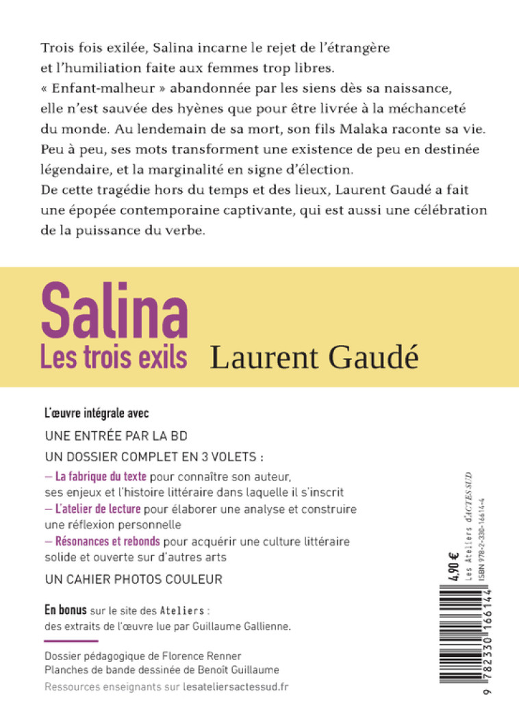Salina - Laurent Gaudé, Benoît Guillaume, Florence Renner, Laurent Gaudé, Benoît Guillaume, Florence Renner - ACTES SUD