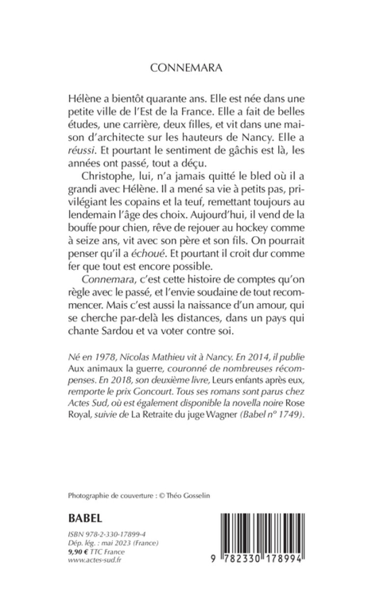 Connemara - Nicolas Mathieu, Nicolas Mathieu - ACTES SUD