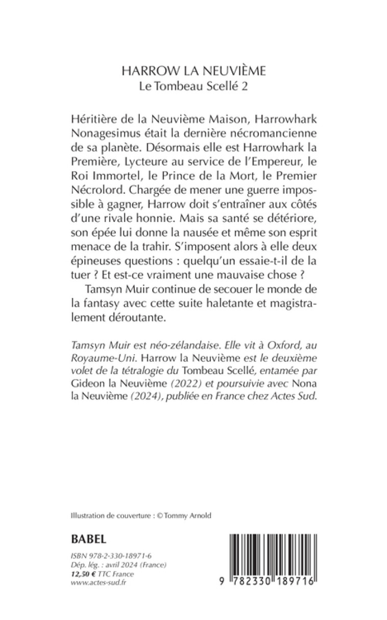 Harrow la Neuvième - Tamsyn Muir, Stéphanie Lux, Tamsyn Muir, Stéphanie Lux - ACTES SUD