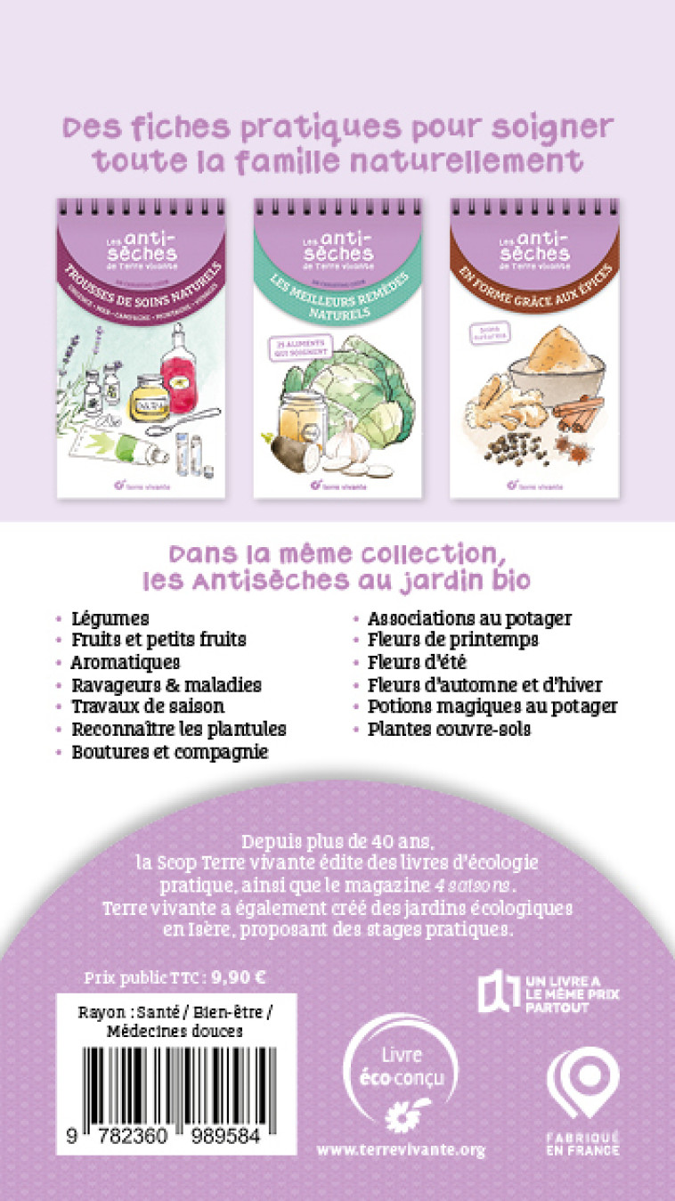 Les antisèches santé de Terre vivante : Se soigner au quotidien avec l'argile - Cécile Baudet, Cécile Baudet - TERRE VIVANTE