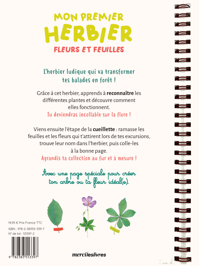 Mon premier herbier - Fleurs et feuilles -  Collectif - MERCILESLIVRES