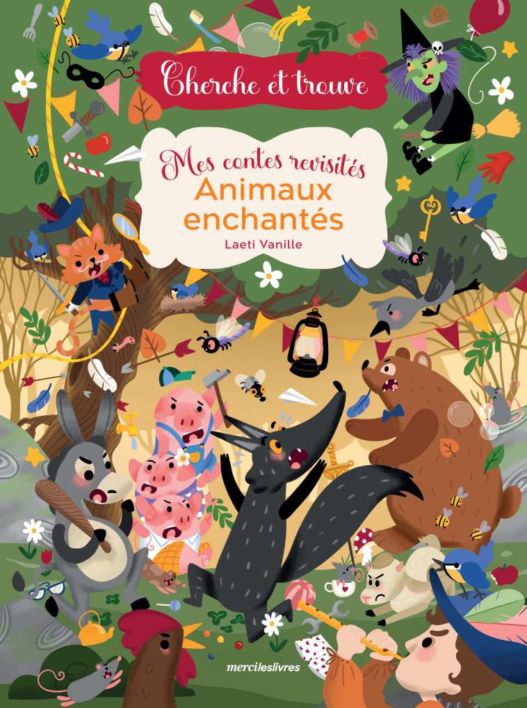Cherche et Trouve - Mes contes revisités : Animaux enchantés -  Collectif, Laeti Vanille, Laeti Vanille - MERCILESLIVRES