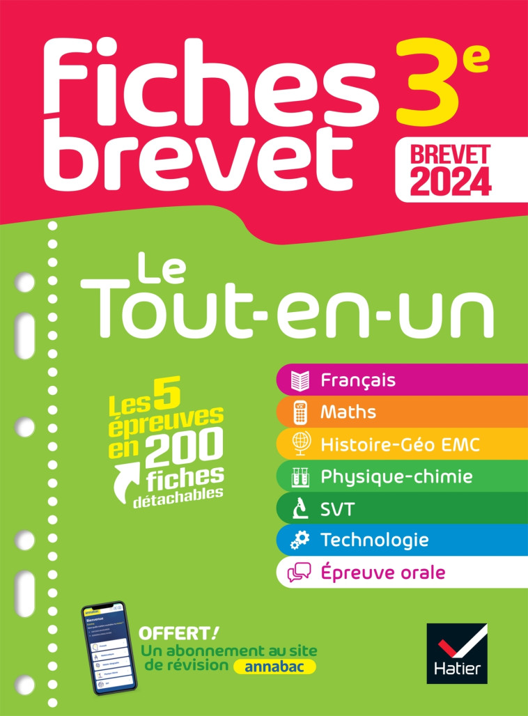 Fiches brevet Le tout-en-un du Brevet 2024 - 3e (toutes les matières) - Sandrine Aussourd, Bernard Demeillers, Pascal Bihouée, Sylvie Dauvin, Guillaume Hoop, Marie-Anne Grinant, Florence Holstein, Nicolas Nicaise - HATIER