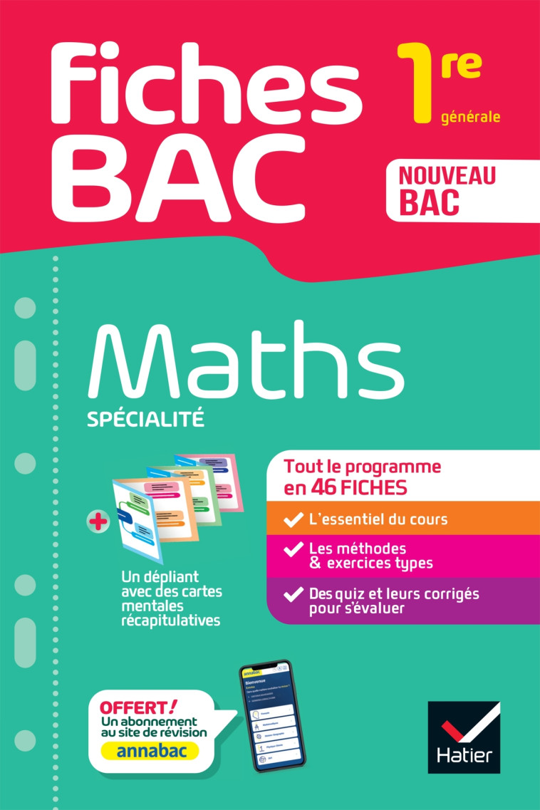 Fiches bac - Maths 1re générale (spécialité) - Michel Abadie, Annick Meyer, Jean-Dominique Picchiottino, Martine Salmon, Michel Abadie, Annick Meyer, Jean-Dominique Picchiottino, Martine Salmon - HATIER