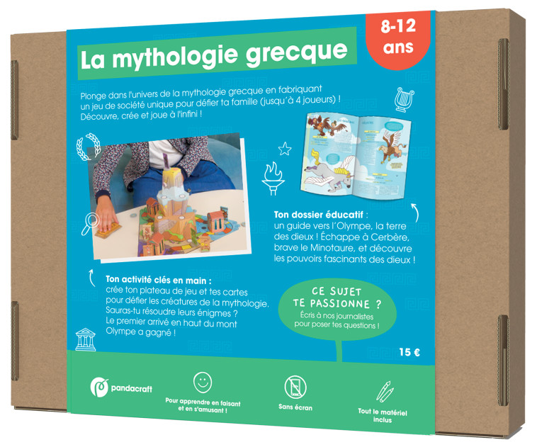 La mythologie grecque - Kit Pandacraft 8-12 ans - XXX - PANDACRAFT
