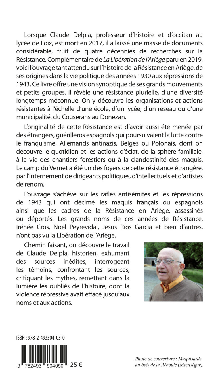 La Résistance en Ariège - Claude Delpla - LE PAS D OISEAU