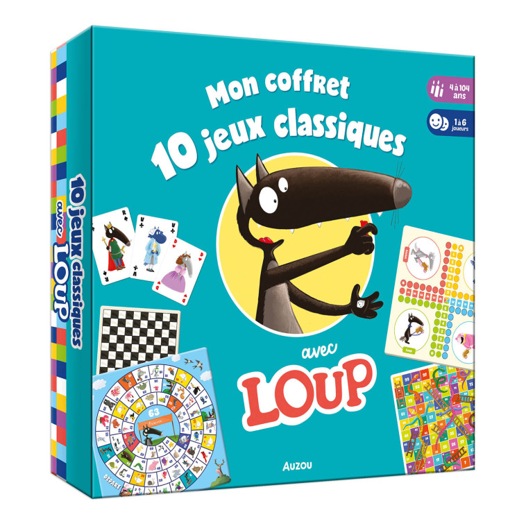 Mon coffret 10 jeux classiques avec loup - Orianne Lallemand, Éléonore THUILLIER, Orianne Lallemand, Éléonore THUILLIER, Éléonore THUILLIER - AUZOU