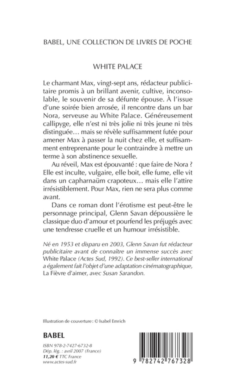 White Palace - Glenn Savan, Isabelle Reinharez - ACTES SUD