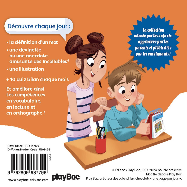 Les incollables - Un mot par jour - CE2 8/9 ans - Édition 2024 - Play Bac Éditions Play Bac Éditions, Aurore Damant,  Play Bac Éditions - PLAY BAC