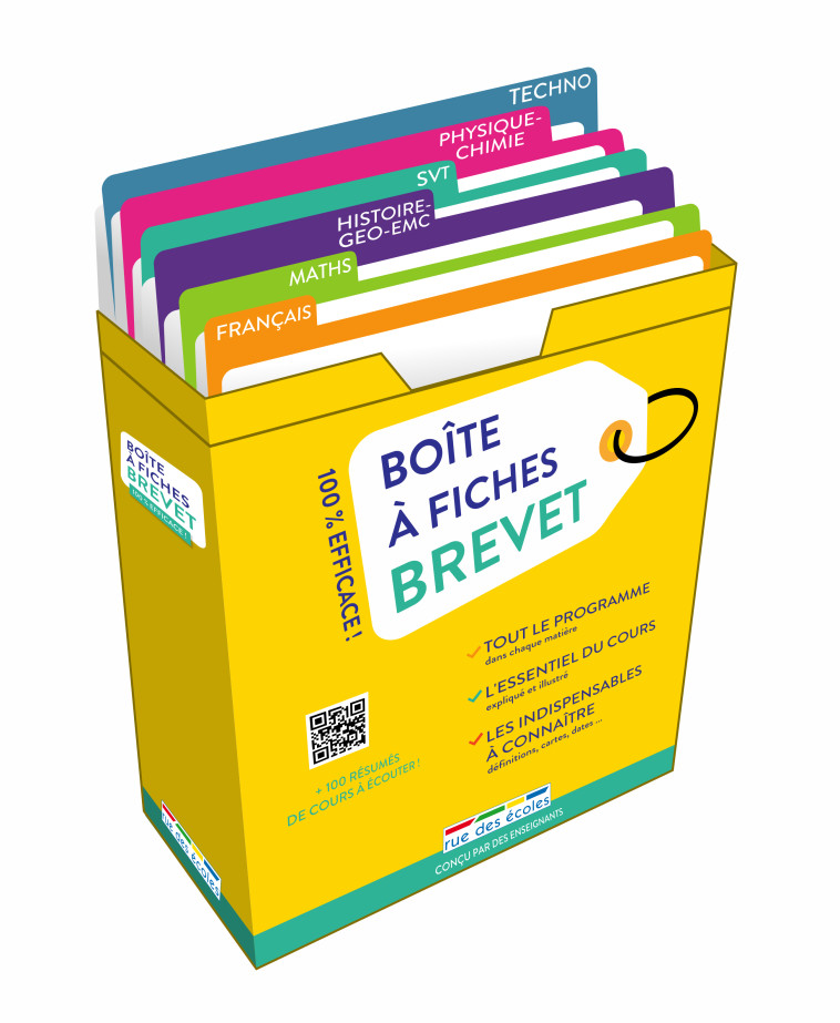 Boîte à fiches Brevet -  Collectif,  Collectif - RUE DES ECOLES
