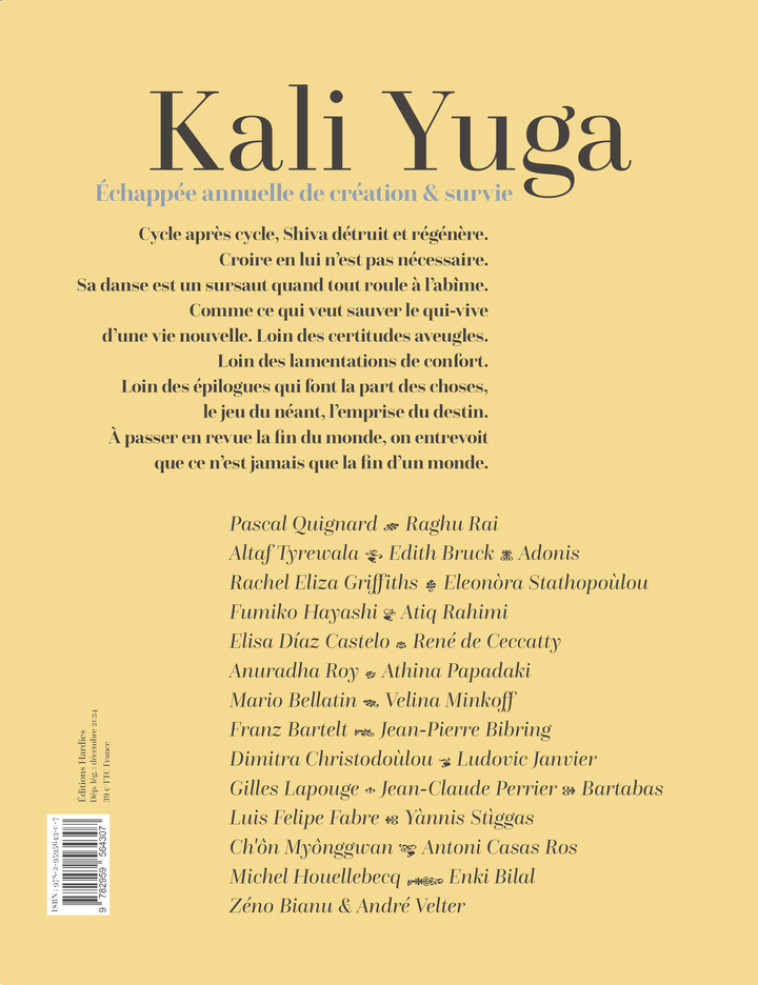 KALI YUGA - Sophie Nauleau, ANDRE VELTER,  Collectif, Sophie Nauleau, ANDRE VELTER,  Collectif - HARDIES
