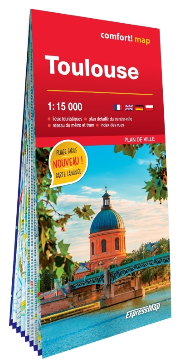 Toulouse 1/15.000 (carte grand format laminée - plan de ville) - XXX - EXPRESSMAP