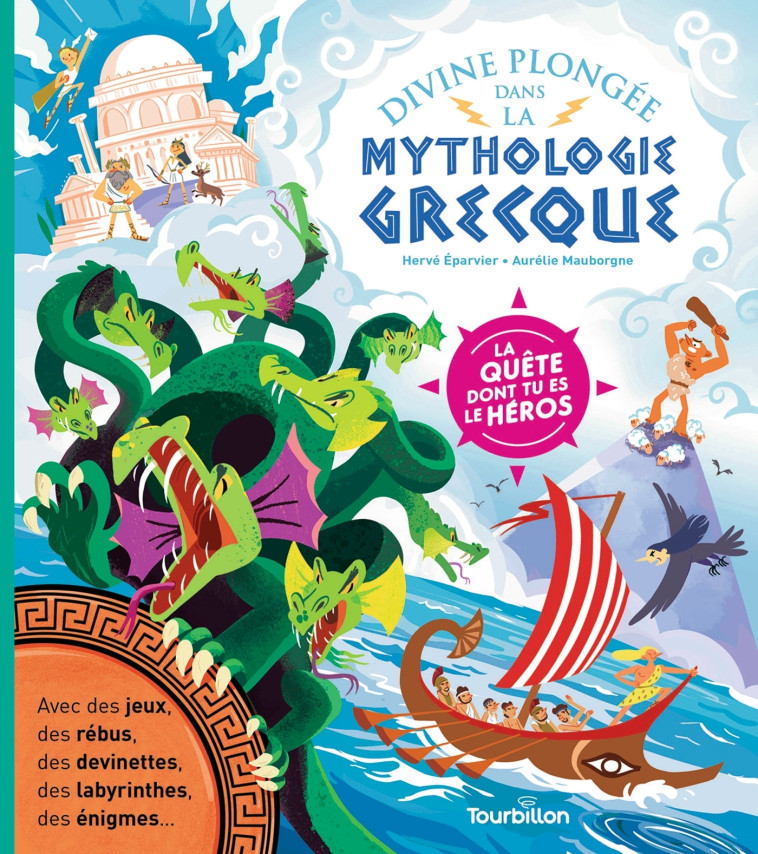 Divine plongée dans la mythologie grecque - Hervé Eparvier, Aurélie Mauborgne, Hervé Eparvier, Aurélie Mauborgne - TOURBILLON