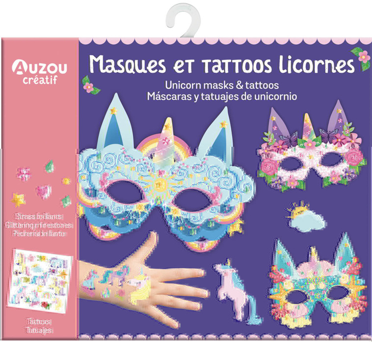 MA POCHETTE D'ARTISTE - MASQUES ET TATTOOS LICORNES - Ophélie Ortal, Ophélie Ortal - AUZOU