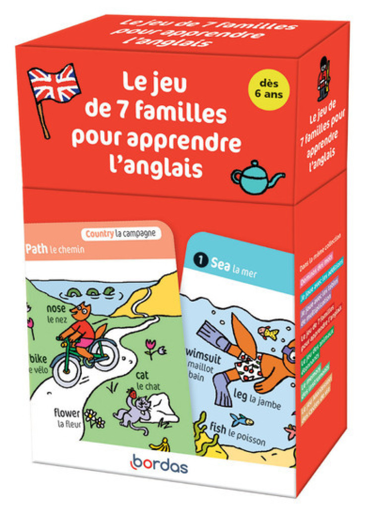Récré en boîte - Le jeu des 7 familles pour apprendre l'anglais -  Collectif, Violette Vaisse - BORDAS