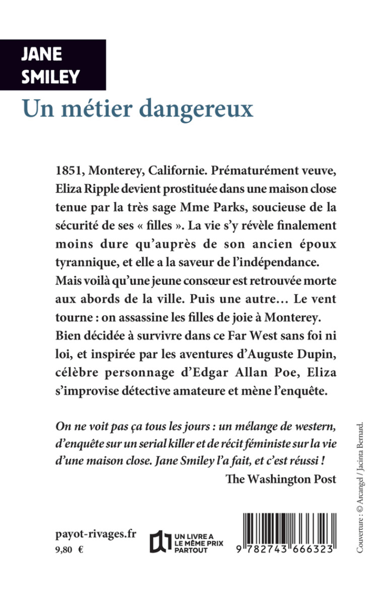 Un métier dangereux - Jane Smiley, Carine Chichereau - RIVAGES