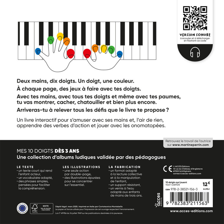 10 DOIGTS QUI JOUENT - Martine Perrin, Martine Perrin - ACCES