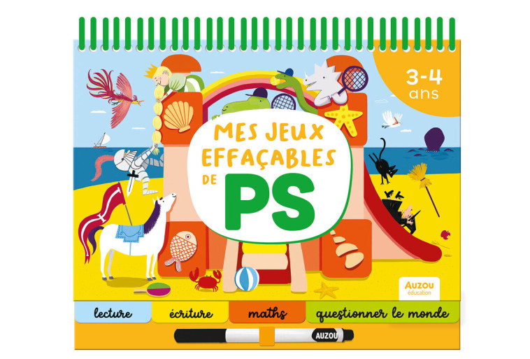Mes jeux effaçables de PS - Christine ALCOUFFE, Clémentine Guivarc'h, Romain Guyard,  MOUK, Julie Mercier, Aurore MEYER, Adeline PHAM,  Vayounette, Eléonore Della Malva, Melody Denturck, Carole LEGAL, . Naomikado, Patrick Morize - AUZOU